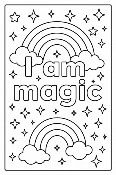 A bonus "colour in your own" card 